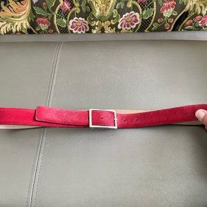 Men’s red leather belt